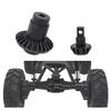 2Pair Harden Steel Axle Bevel Gears for 1/24 FMS FCX24 Power Wagon MAX Smasher RC Car Upgrade Parts (Black) view 2