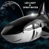 Bennol 2.4Ghz Remote Control Shark Toys for Boys Kids, 1:18 Scale High Simulation Shark for Pool, Electric RC Sharks Fish Toys with Light & Spray Water Function for 4 5 6 7 8 9 Year olds Kid Boys view 2