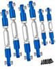 hopsupRC Aluminum Adjustable Turnbuckles Upgrades Part for 1/10 Senton MEGA550 4X4/Granite MEGA550 4X4,Alloy Adjustable Turnbuckles Camber Links Toe Link,6PCS Replace AR330446 AR330515,Navy Blue