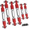 hopsupRC Aluminum Adjustable Turnbuckles Upgrades Part for 1/10 Senton MEGA550 4X4/Granite MEGA550 4X4,Alloy Adjustable Turnbuckles Camber Links Toe Link,6PCS Replace AR330446 AR330515,Red view 1