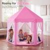 Monobeach Princess Tent Girls Large Playhouse Kids Castle Play Tent with Star Lights Toy for Children Indoor and Outdoor Games, 55'' x 53'' (DxH) (Pink Princess with Play Mat) view 2