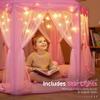 Monobeach Princess Tent Girls Large Playhouse Kids Castle Play Tent with Star Lights Toy for Children Indoor and Outdoor Games, 55'' x 53'' (DxH) (Pink Princess with Play Mat) view 3