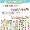 Frienda 60 Pcs Religious Gifts Christian Slap Bracelets with Badges Christian Gifts for Kids Jesus Love You Wristbands Bracelets for Vbs Sunday School Supplies Birthday Party Favors(Religious) view 2