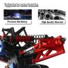 hopsupRC Upgrades Part for 1/10 Senton MEGA550/Granite MEGA550,Aluminum Adjustable Turnbuckles Camber Links Toe Link & Alloy Suspension Link Pivot Ball,Shock Pivot Ball Set,Red view 3