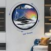 AECEVAN Wall Mount Moving Sand Art, 17.3'' Wall Mounted Rotate Sculpture 3D Deep Sea Sandscape Moving Display Round Glass Sandscape Moving Flowing Sand Frame, Wall Art Decor for Home Office view 3