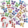 Lenwen 100 Pcs Magic Flying Butterfly Wind up Paper Butterflies That Fly Rubber Band Powered for Bookmark Card Surprise Gift Wedding Birthday Party 10 Styles, 4.41 x 4.92 Inch view 1