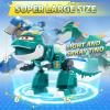Super Wings - Dinosaur Toys Tino, Season 6 New Character, Dinasour Action Figures with Water Mist, Flashing Light, Roaring, Dinosaur Toys for Kids 3-5 or 3+ view 2