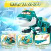 Super Wings - Dinosaur Toys Tino, Season 6 New Character, Dinasour Action Figures with Water Mist, Flashing Light, Roaring, Dinosaur Toys for Kids 3-5 or 3+ view 3
