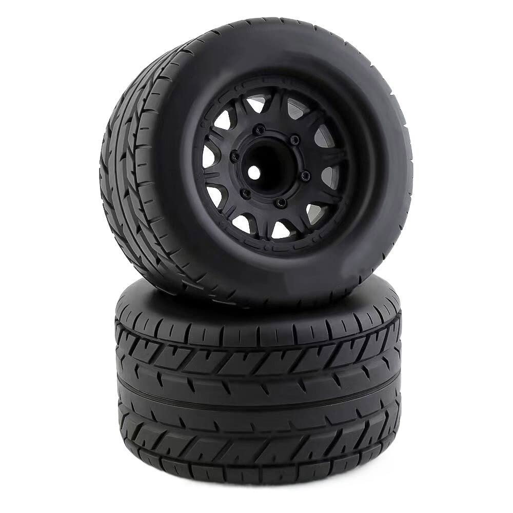 ZHIPAIJI 1/10 Rc Truck Tires Set, Racing Car Wheels and Tires Set RC Car Racing Tires Set Replacement Part for Traxxas HPI Arrma Kyosho RC Car Accessories (Color : P1-2 PCS)