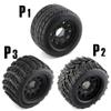 ZHIPAIJI 1/10 Rc Truck Tires Set, Racing Car Wheels and Tires Set RC Car Racing Tires Set Replacement Part for Traxxas HPI Arrma Kyosho RC Car Accessories (Color : P1-2 PCS) view 2