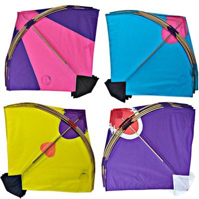 RUHANI Paper Kite Patang Large Size Multi Colour Indian Fighter Cheel Kite (Pack Off 10)
