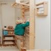 WOOD&ROOM Indoor Montessori Swedish Stall Bars Climbing Wall for Toddlers with Climber Ramp Wooden Swedish Ladder Stall Bars Climber for Kids Gymnastic Wall (no Slide) view 2