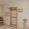 WOOD&ROOM Indoor Montessori Swedish Stall Bars Climbing Wall for Toddlers with Climber Ramp Wooden Swedish Ladder Stall Bars Climber for Kids Gymnastic Wall (no Slide) view 3