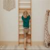WOOD&ROOM Indoor Montessori Swedish Stall Bars Climbing Wall for Toddlers with Climber Ramp Wooden Swedish Ladder Stall Bars Climber for Kids Gymnastic Wall (no Slide) view 4