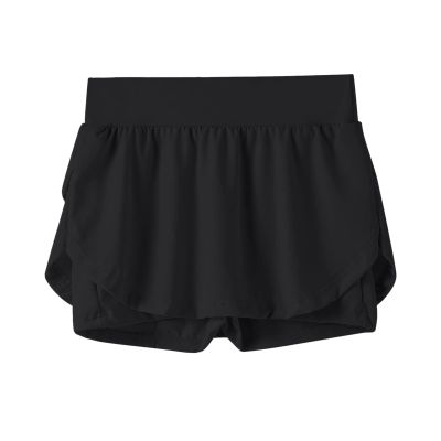 Toddler Kids Girls Fashionable Casual Tennis Fitness Yoga Running Sports Pockets Shorts Skirts Pink (Black, 8-9 Years)