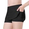 Toddler Kids Girls Fashionable Casual Tennis Fitness Yoga Running Sports Pockets Shorts Skirts Pink (Black, 8-9 Years) view 4