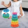 Almencla Stacking Tower Toys Rainbow Rings Classic Toy Educational Toys Hand Eye Coordination Baby Stacking Toy Stacking Puzzle Toys for Boys Girls view 3