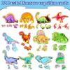Magnetic Puzzles for Kids Ages 1-3, Travel Toddler Puzzles Ages 2-4 Year, Dinosaur Activities Toy for Boys & Girls 3-5 yo - Learning Magnet Gift for Road Trip view 2
