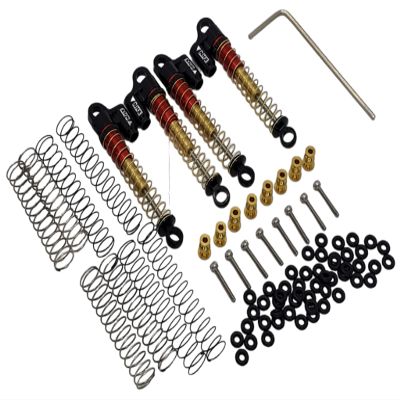 NHX RC 50mm Aluminum V2 Extended Piggyback Shock/Damper Set for SCX24 : Black