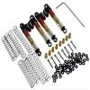 NHX RC 50mm Aluminum V2 Extended Piggyback Shock/Damper Set for SCX24 : Black view 1