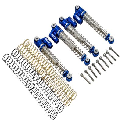 NHX RC 50mm Aluminum V2 Extended Piggyback Shock/Damper Set for SCX24 : Blue