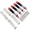 NHX RC 46mm Aluminum V2 Extended Shock/Damper Set for SCX24 : Red view 1