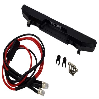 NHX RC Aluminum Rear Bumper w/Led Light for SCX24 -Black