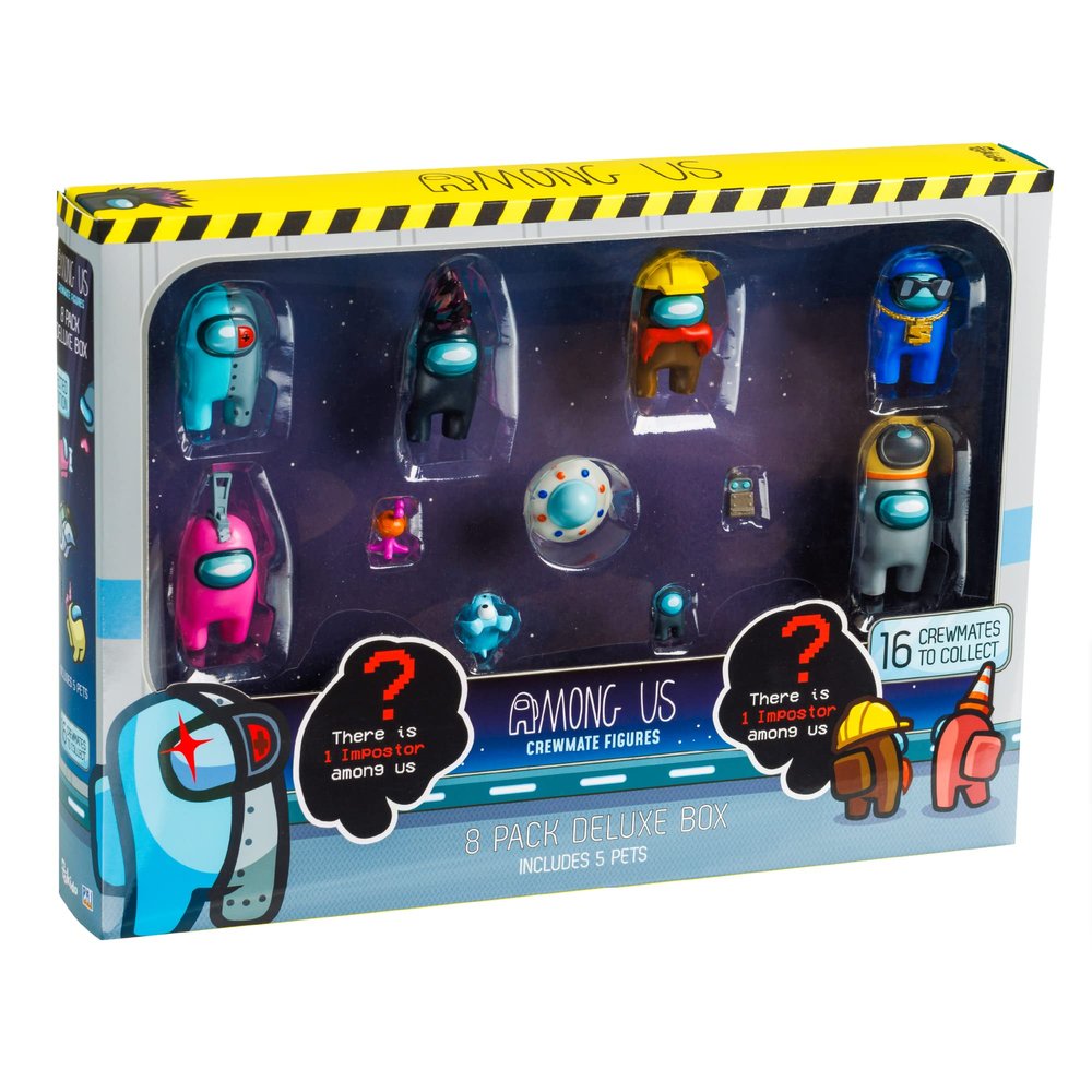 Among Us Action Figures Series 3 - Pack of 8 Collectible Figurines - Official Among Us Toys for Boys & Girls - Collect All Crewmates from The Among Us Video Game - Imposter (Style B)
