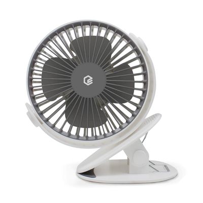 GPEL Portable Clip-on Fan, 360 Degree Rotation, Rechargeable Battery Operated, 2,000mAh, Up To 6.5 Hours Work Time, With Timer & Breeze Mode, Non Slip Mat Attached, For Desk, Outdoor, and Strollers,