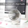 GPEL Portable Clip-on Fan, 360 Degree Rotation, Rechargeable Battery Operated, 2,000mAh, Up To 6.5 Hours Work Time, With Timer & Breeze Mode, Non Slip Mat Attached, For Desk, Outdoor, and Strollers, view 4