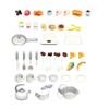 Big Modern Kitchen Set for Kids 45 pcs Pretend Play Cook with Sink, Light, Sound, Cutting Food, steam and Water Features, by VALESSATI view 4