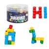 KOMARC GAMES StickiKubes, Mini Stacking Cubes That Stick to Anything, Non Toxic Kid Safe Sticky Blocks, Creative Construction Toy - 125 Cubes, 4 Colors, Tub view 1