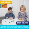 KOMARC GAMES StickiKubes, Mini Stacking Cubes That Stick to Anything, Non Toxic Kid Safe Sticky Blocks, Creative Construction Toy - 125 Cubes, 4 Colors, Tub view 3