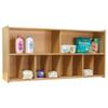 Tot Mate Natural Birch Plywood Diaper Wall Storage (Ready-to-Assemble) 46" W x 12.5" D x 23.5" H, Baby Diaper Caddy Organizer for Daycares, Nursery, 2 Large & 8 Small Storage Compartments view 1
