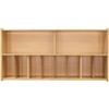 Tot Mate Natural Birch Plywood Diaper Wall Storage (Ready-to-Assemble) 46" W x 12.5" D x 23.5" H, Baby Diaper Caddy Organizer for Daycares, Nursery, 2 Large & 8 Small Storage Compartments view 4
