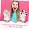 2pcs Bath Gloves Bath Wash Gloves Animal Shower Glove Baby Bath Mittens Kids Bath Loofah Sponge Infant Bath Sponge Bath Mitt Girls Glove Cotton Cute Bath Brush Child White view 4