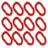 blinkee 12 Pack Tropical Fiesta Red Hawaiian Lei Necklaces - 36" Vintage Luau Party Accessory for Beach Weddings, BBQs, and Island-Themed Gatherings view 1