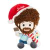 Bob Ross Gifts - Personalized - Christmas Plush Stuffed Character with Paintbrush - Your Name on Santa Hat (Personalized Christmas) view 2