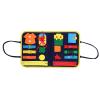 Buckle Board Toys, Felt Tie Shoes Learning Dress Learning Toys Hand Eye Coordination Educational Montessori Sensory Board for Kids view 1