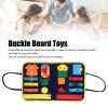 Buckle Board Toys, Felt Tie Shoes Learning Dress Learning Toys Hand Eye Coordination Educational Montessori Sensory Board for Kids view 2