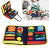 Buckle Board Toys, Felt Tie Shoes Learning Dress Learning Toys Hand Eye Coordination Educational Montessori Sensory Board for Kids view 4