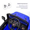 12V Ride On Car, Electric Cars for Kids Car, Ride on Toys w/3 Speeds Adjustable Equipped with Music, Parent Remote Control, Spring Suspension, AUX Port Gifts for Kids-Blue view 2