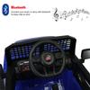 12V Ride On Car, Electric Cars for Kids Car, Ride on Toys w/3 Speeds Adjustable Equipped with Music, Parent Remote Control, Spring Suspension, AUX Port Gifts for Kids-Blue view 3