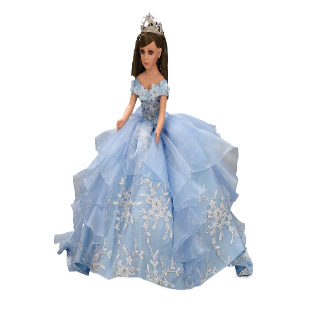 A&C Quinceaeras and More Last Doll Sweet Sixteen Doll Muneca para Quinceanera Baby Blue dress Muneca Baby blue Quinceanera Dress