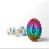 FanRoll Metal d20 Spinner: Torched Rainbow view 2