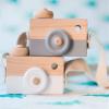 ToysCentral Basics Kids Wooden Toy Camera, Gray view 2