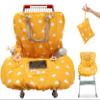 2-in-1 Baby Shopping Cart & High Chair Cover  Water-Resistant Padded Grocery Cart Seat Liner with Phone Pouch, Toy Loops & 360 Protection  Anti-Slip, Foldable, Travel Friendly Gender-Neutral Yellow view 1