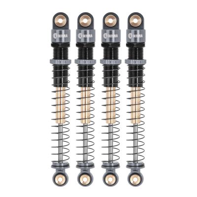INJORA 51mm Shocks-Long Travel Threaded Double Barrel Damper for Axial AX24 SCX24 Upgrade 1/24 RC CrawlerGrey