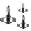 CHEETOP Exquisite Metal Spinning Top, Nicely Machined Stainless Steel Fidget Toy, Perfect Balance Spin Time for Over 9 Mins, Waste Time Efficiently, Easy to Work (Silver, 3PCS Large+Medium+Small) view 1