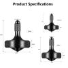 CHEETOP Exquisite Metal Spinning Top, Nicely Machined Stainless Steel Fidget Toy, Perfect Balance Spin Time for Over 9 Mins, Waste Time Efficiently, Easy to Work (Black, 3PCS Large+Medium+Small) view 2